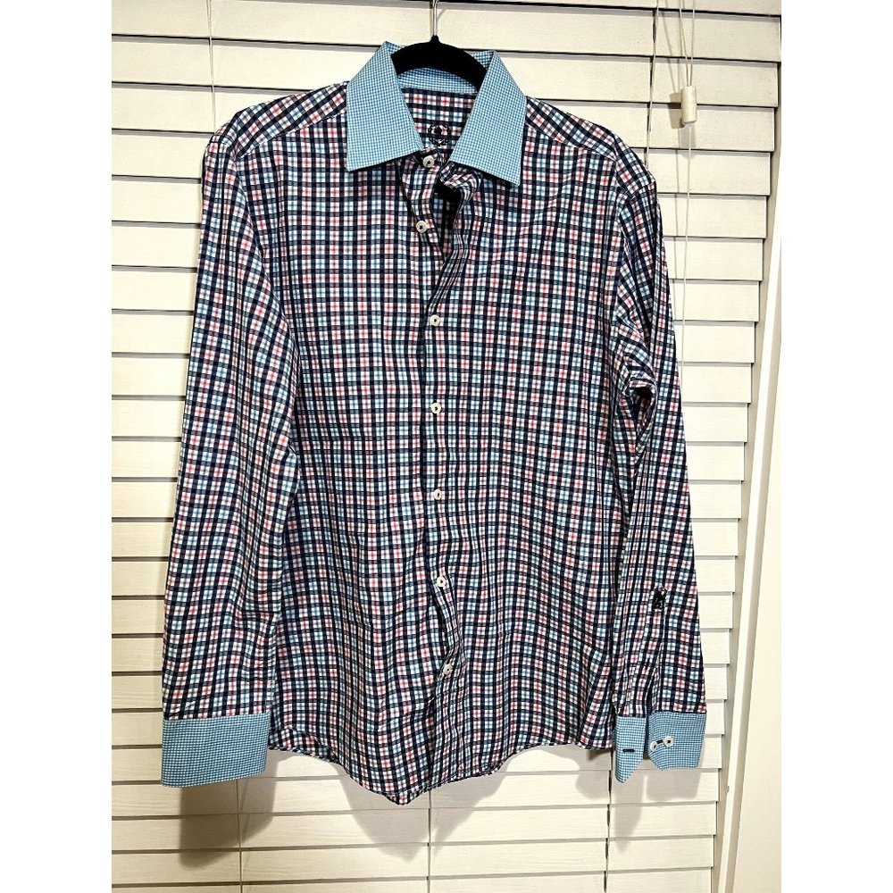 Bugatchi Multi-Color Button Up‎ Dress Shirt - Size 15.5